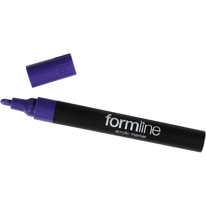 rotulador acrílico Formline, trazo ancho 2.5 mm, morado, 1 ud