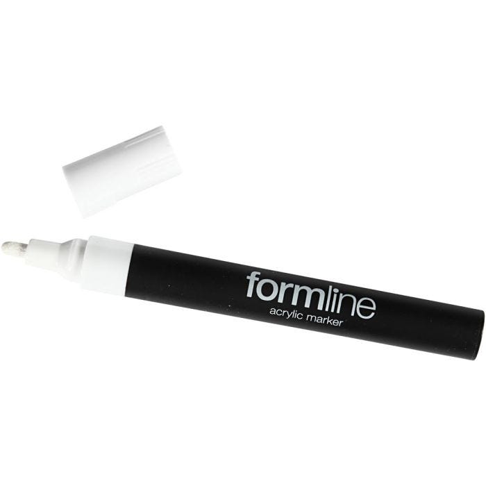 rotulador acrílico Formline, 2.5 mm, blanco, 1 ud