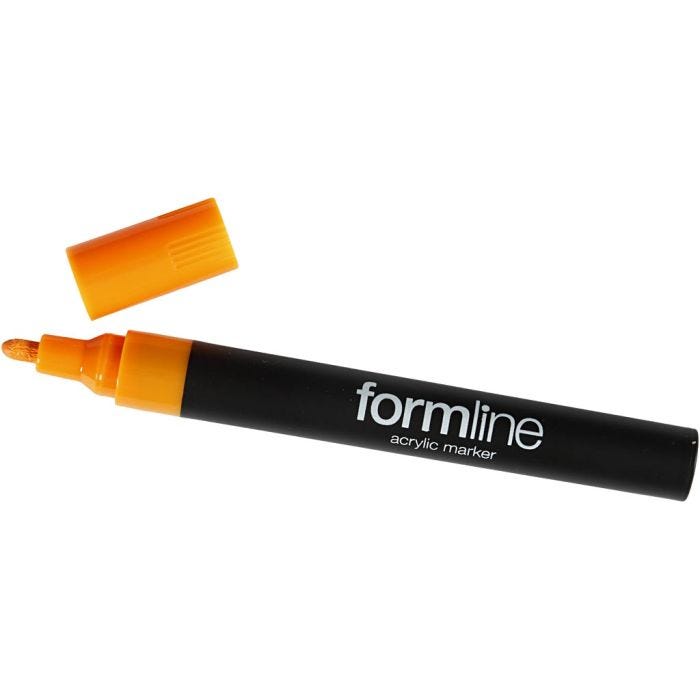 rotulador acrílico Formline, 2.5 mm, naranja, 1 ud