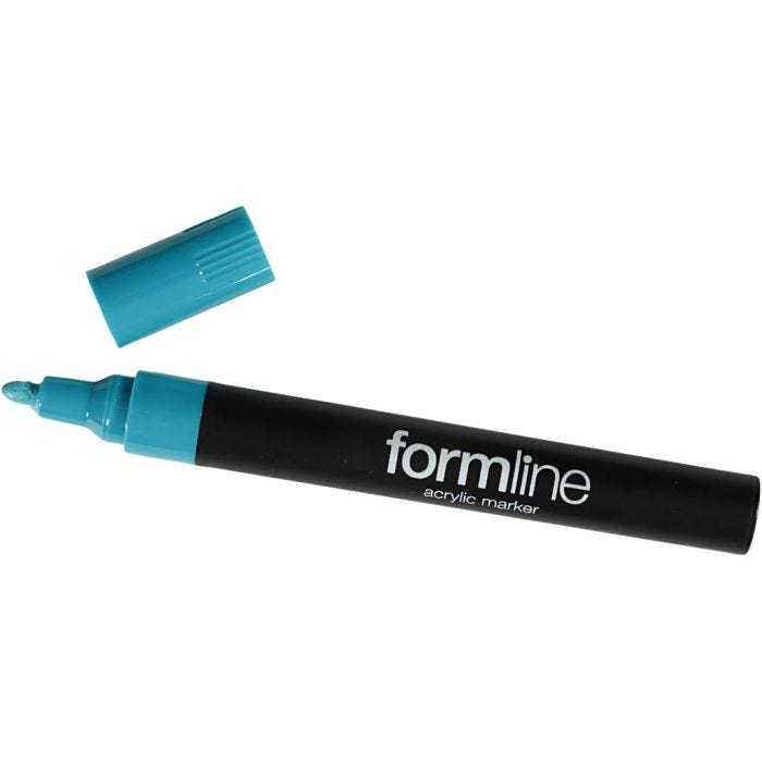 rotulador acrílico Formline, trazo ancho 2.5 mm, turquesa, 1 ud
