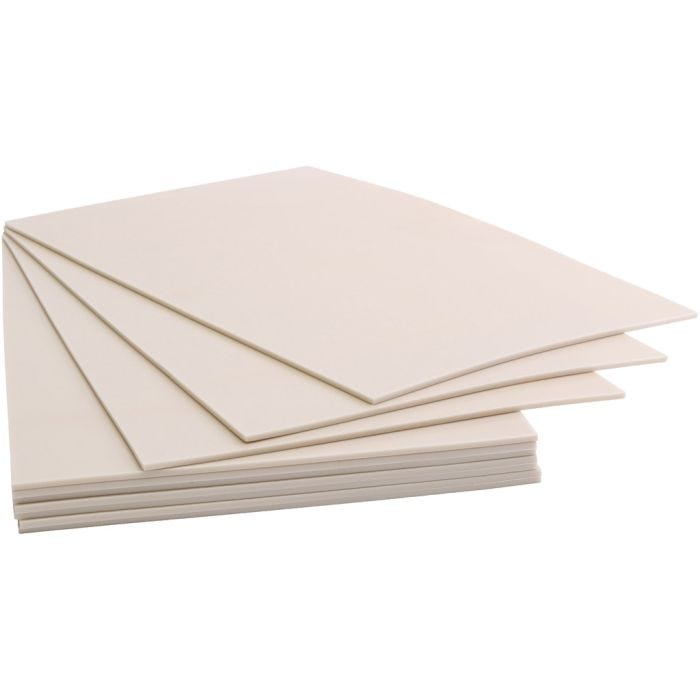 Placas de linóleo, blandas, medidas 20x30 cm, grosor 3 mm, 10 ud/ 1 paquete