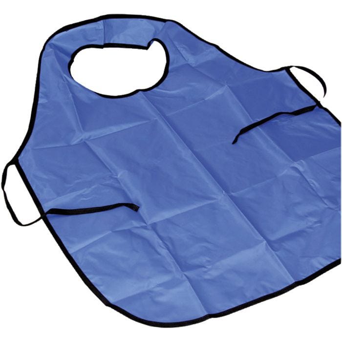 Delantal de pintura con cuello, 100 cm, M-XL cm, azul, 1 ud