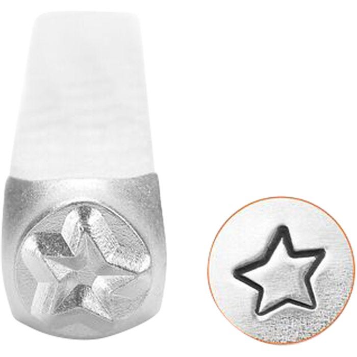 Sello de embossing, Estrella, 65 mm, 3 mm, 1 ud