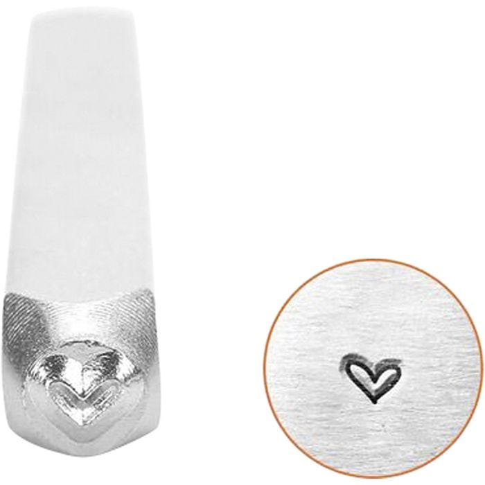 Sello de embossing, Corazón, 65 mm, 3 mm, 1 ud