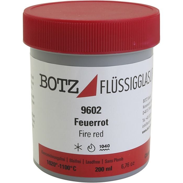 Glaseado para arcilla, rojo, 200 ml/ 1 bote