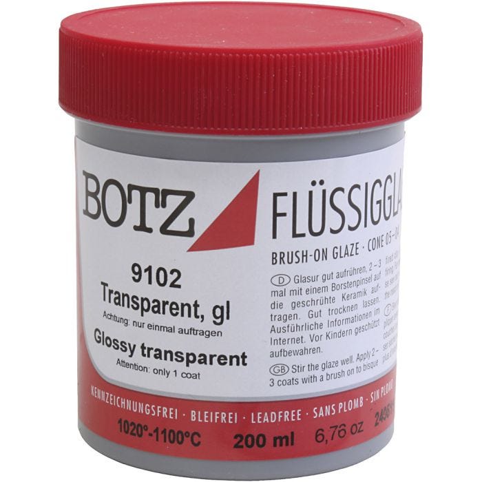 Glaseado para arcilla, transparente, 200 ml/ 1 bote