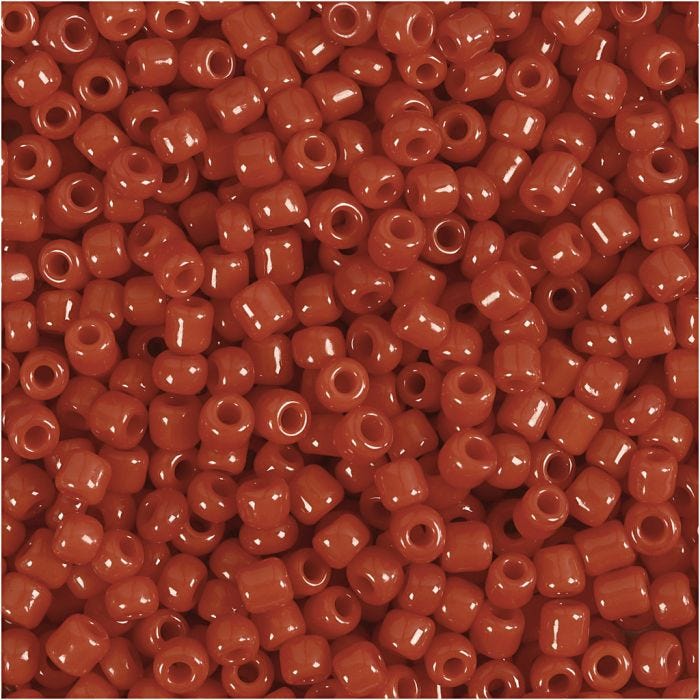 Cuentas de Semillas de Rocaille, dia 3 mm, medidas 8/0, medida agujero 0,6-1,0 mm, rojo oscuro, 25 gr/ 1 paquete