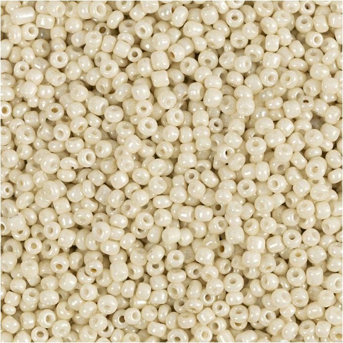 Cuentas de Semillas de Rocaille, dia 1,7 mm, medidas 15/0, medida agujero 0,5-0,8 mm, menos blanco, 25 gr/ 1 paquete