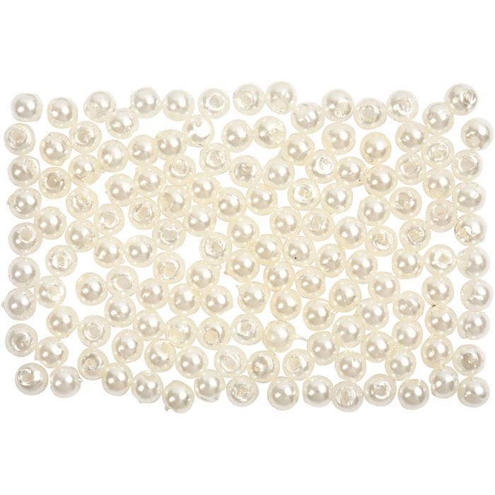 Perlas de Cera, dia 3 mm, medida agujero 0,7 mm, madre perla, 150 ud/ 1 paquete