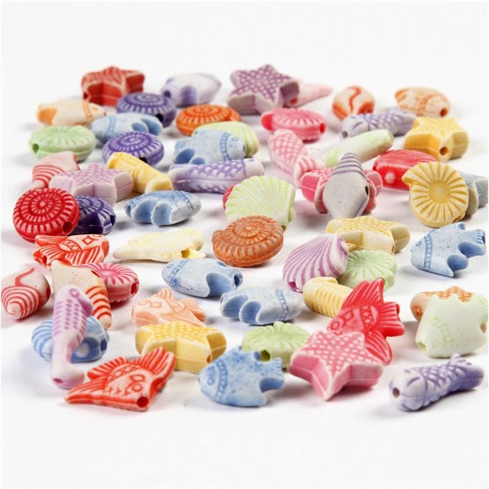 Mix de tonos pasteles, medidas 9-12 mm, medida agujero 1,2 mm, 110 gr, 175 ml/ 1 paquete