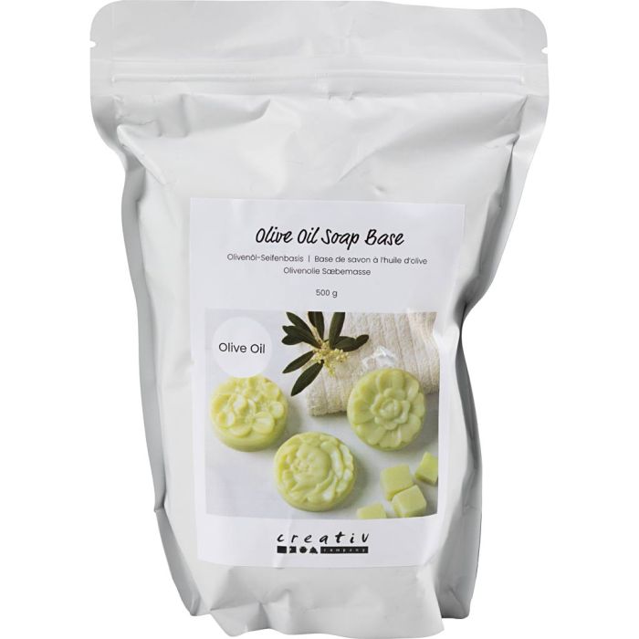 Base de jabón con aceite de oliva, Gránulos, 500 gr/ 1 paquete