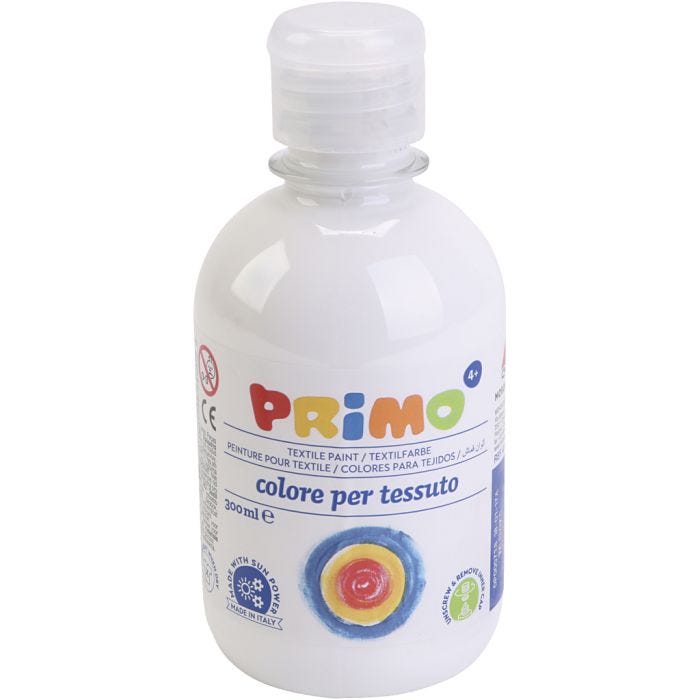 Pintura de Textiles, blanco, 300 ml/ 1 botella