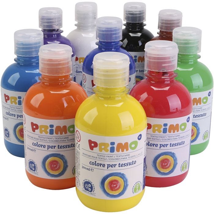 Pintura de Textiles, surtido de colores, 10x300 ml/ 1 paquete