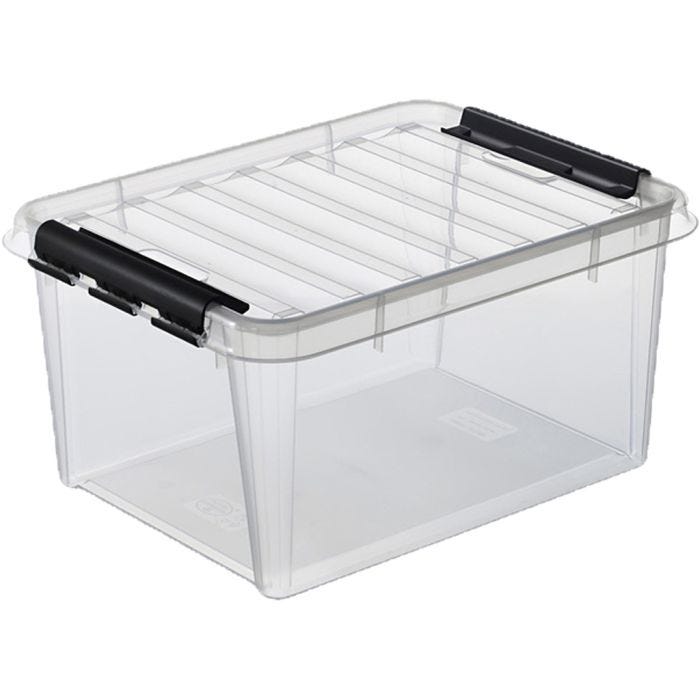 Caja de almacenaje con tapa, medidas 50x39x26 cm, 32 l, 1 ud