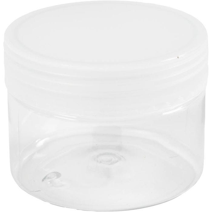 Recipientes de almacenamiento de plástico, A: 5 cm, dia 6,5 cm, 110 ml, 10 ud/ 1 paquete