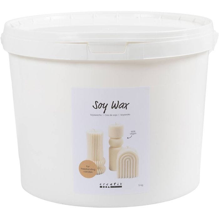 Cera de soja, Para velas independientes, crema, 5 kg/ 1 paquete