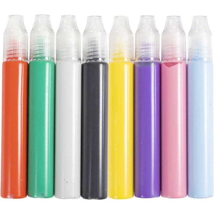 Bolígrafos para velas, surtido de colores, 8x30 ml/ 1 paquete
