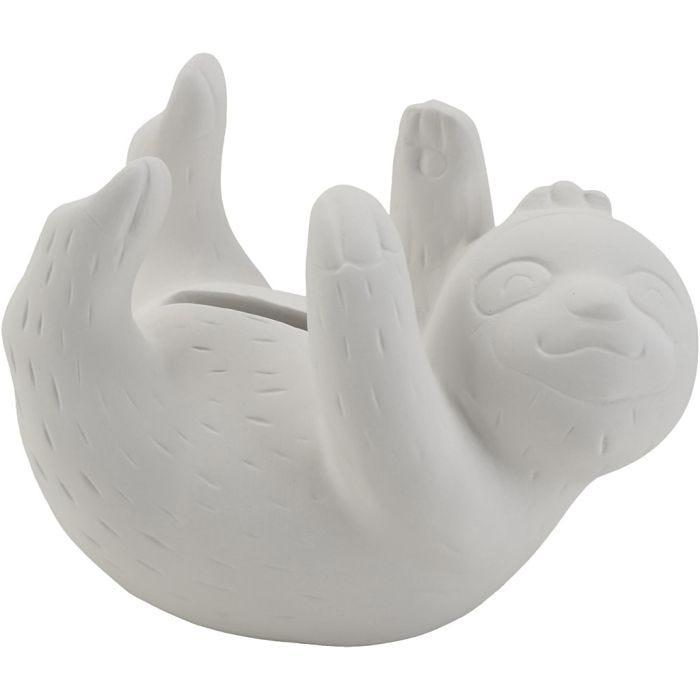 Hucha animal, Perezoso, medidas 11x6x5 cm, 6 ud/ 1 paquete