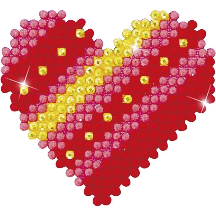Diamond Dotz, Corazón de patchwork, 7,6x7,6 cm, 1 paquete