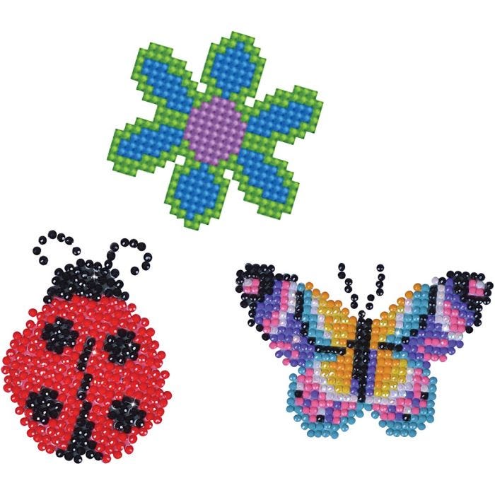 Diamond Dotz, Flor, mariposa, mariquita, medidas 18x10 cm, 1 paquete