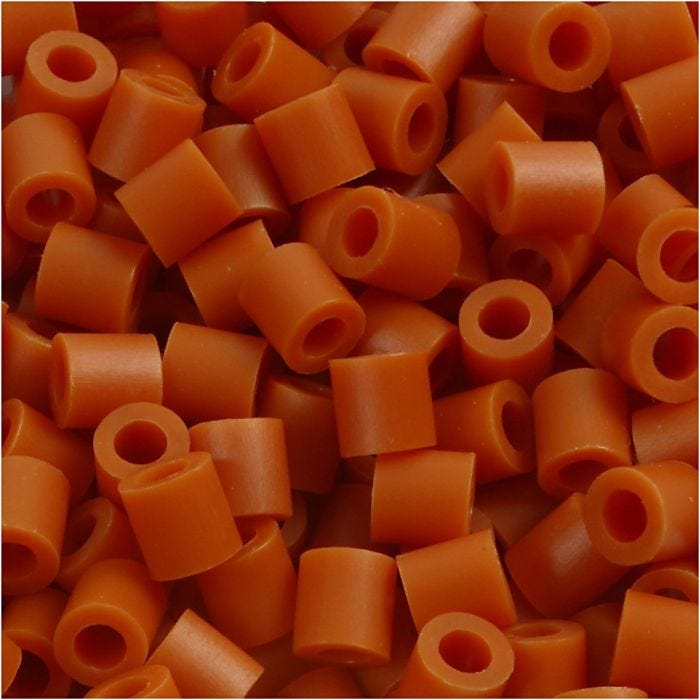 Fuse Beads, medidas 5x5 mm, medida agujero 2,5 mm, medium, rojo marron (32254), 1100 ud/ 1 paquete