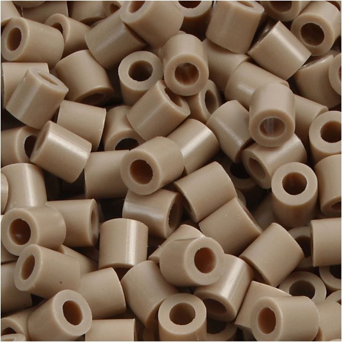 Fuse Beads, 5x5 mm, 2,5 mm, medium, beige (32248), 1100ud/ 1 paquete