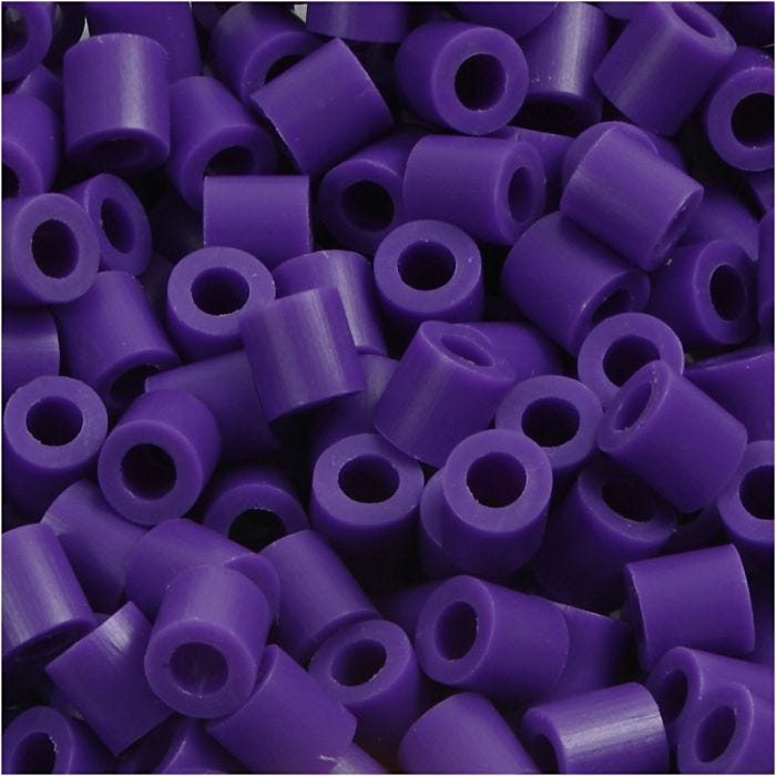 Fuse Beads, medidas 5x5 mm, medida agujero 2,5 mm, medium, violeta oscuro (32234), 1100 ud/ 1 paquete