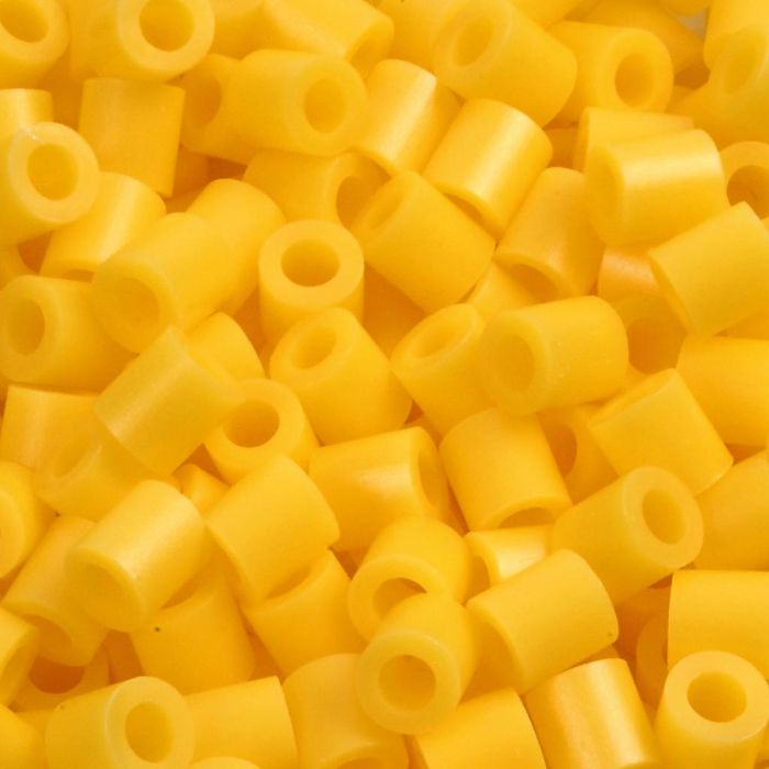 Fuse Beads, medidas 5x5 mm, medida agujero 2,5 mm, medium, amarillo (32227), 1100 ud/ 1 paquete
