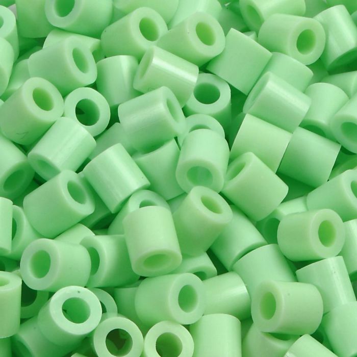 Fuse Beads, medidas 5x5 mm, medida agujero 2,5 mm, medium, verde pastel (32252), 6000 ud/ 1 paquete