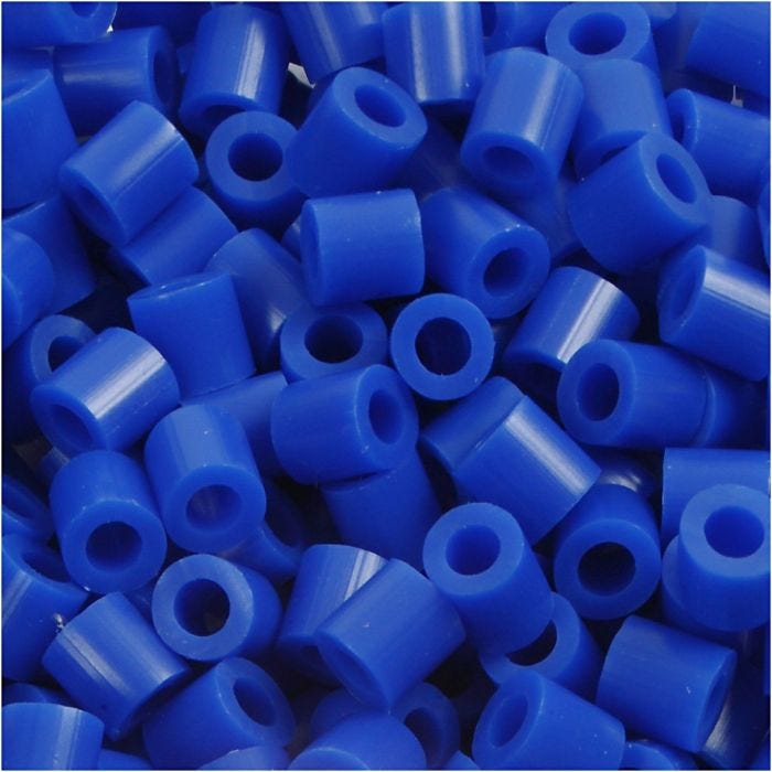 Fuse Beads, medidas 5x5 mm, medida agujero 2,5 mm, medium, azul oscuro (32232), 6000 ud/ 1 paquete