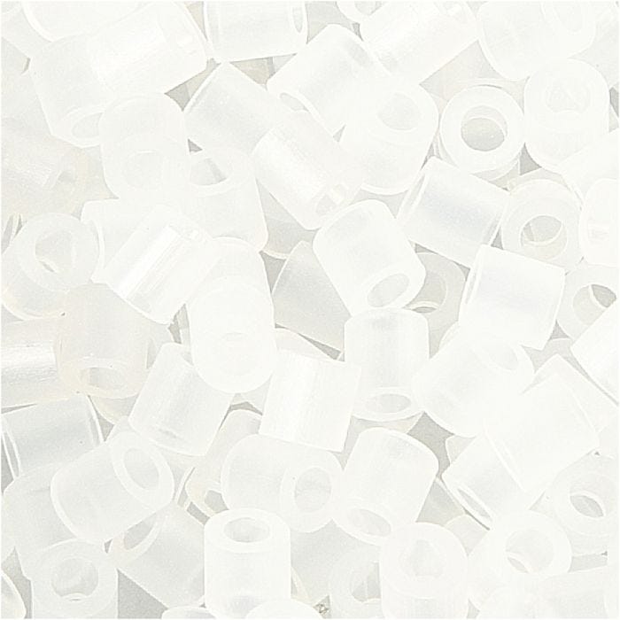 Fuse Beads, medidas 5x5 mm, medida agujero 2,5 mm, medium, transparente (32264), 1100 ud/ 1 paquete