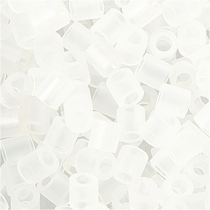 Fuse Beads, medidas 5x5 mm, medida agujero 2,5 mm, medium, transparente (32264), 6000 ud/ 1 paquete