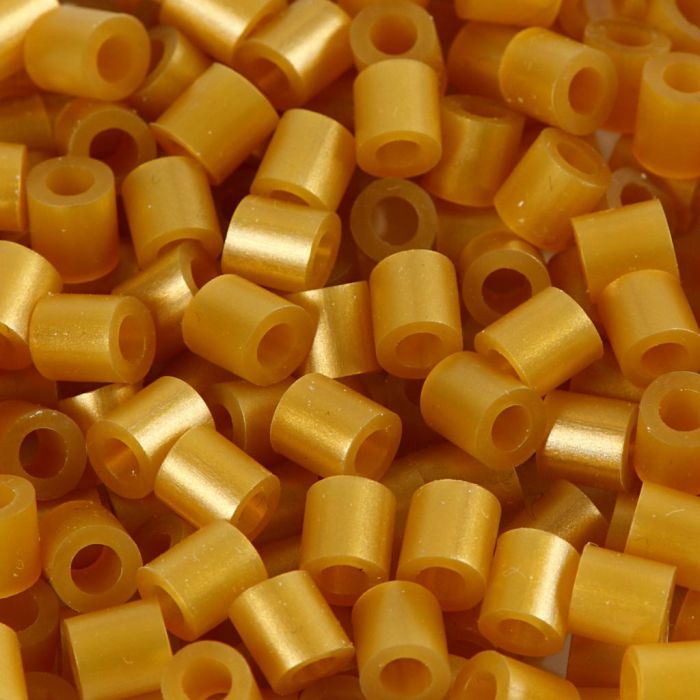 Fuse Beads, medidas 5x5 mm, medida agujero 2,5 mm, medium, dorado (32263), 6000 ud/ 1 paquete