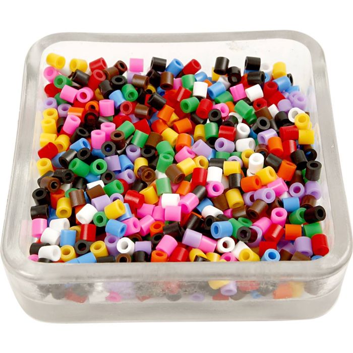 Fuse Beads, medidas 5x5 mm, medida agujero 2,5 mm, medium, colores estándar, 30000 ud/ 1 paquete