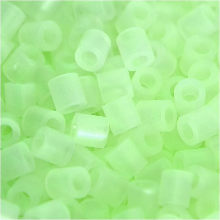 Fuse Beads, medidas 5x5 mm, medida agujero 2,5 mm, medium, luminoso, 1100 ud/ 1 paquete