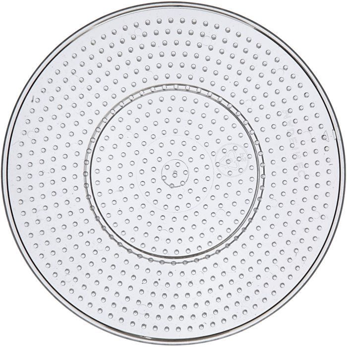 Placa de clavijas, dia 15 cm, medium, transparente, 10 ud/ 1 paquete