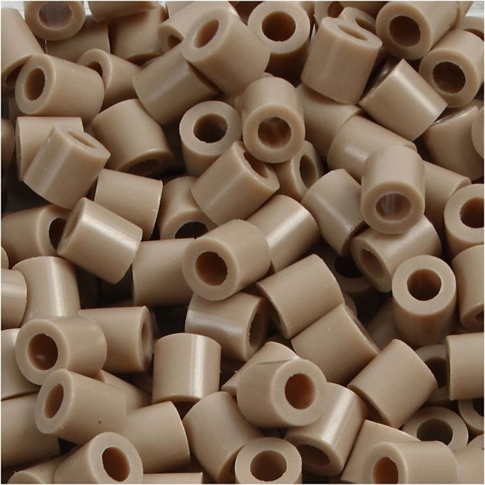 PhotoPearls, medidas 5x5 mm, medida agujero 2,5 mm, medium, beige (6), 6000 ud/ 1 paquete