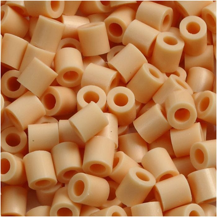 PhotoPearls, medidas 5x5 mm, medida agujero 2,5 mm, medium, polvo claro (7), 6000 ud/ 1 paquete