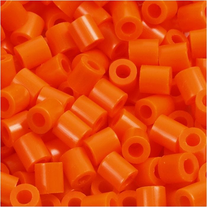 PhotoPearls, medidas 5x5 mm, medida agujero 2,5 mm, medium, naranja transparente (13), 6000 ud/ 1 paquete