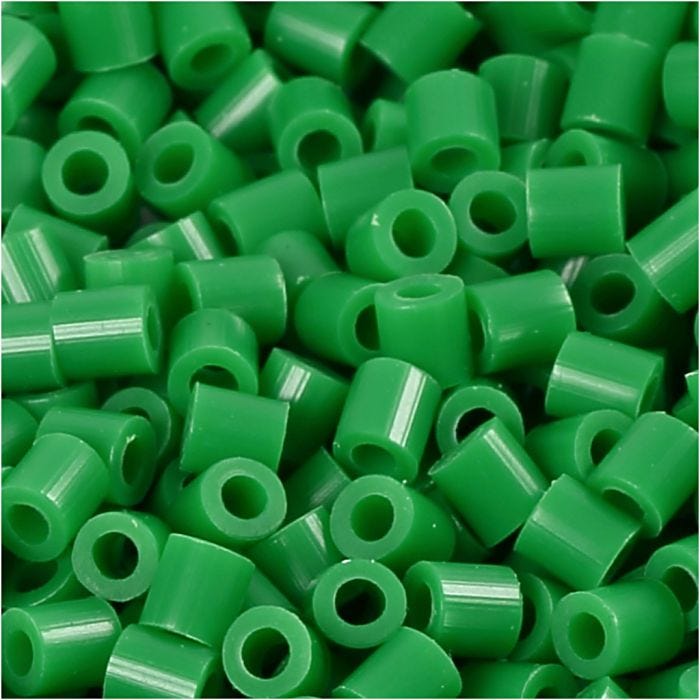 PhotoPearls, medidas 5x5 mm, medida agujero 2,5 mm, medium, verde (16), 1100ud/ 1 paquete