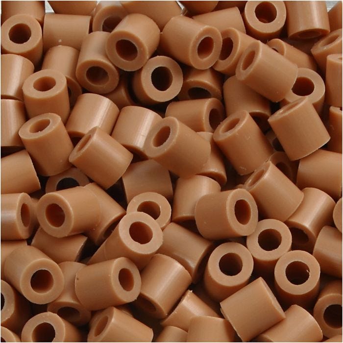 PhotoPearls, medidas 5x5 mm, medida agujero 2,5 mm, medium, marrón claro (20), 6000 ud/ 1 paquete
