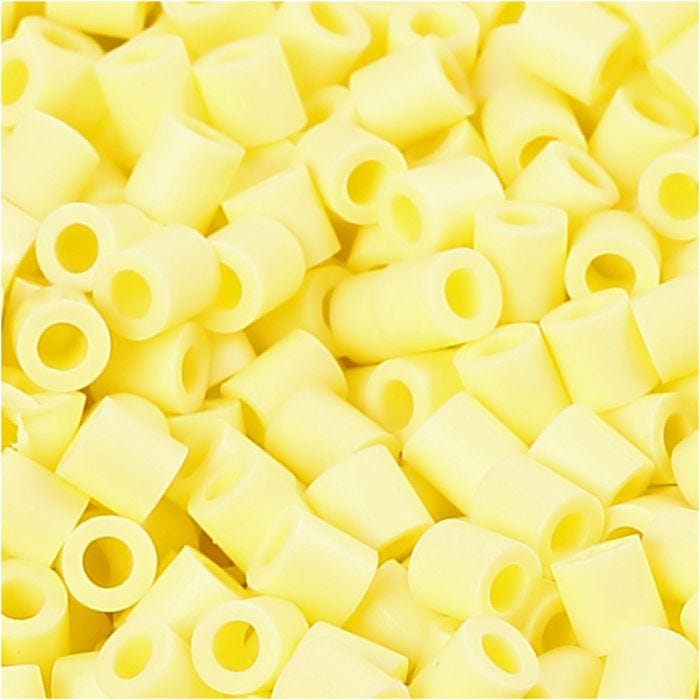 PhotoPearls, medidas 5x5 mm, medida agujero 2,5 mm, medium, amarillo claro (21), 6000 ud/ 1 paquete