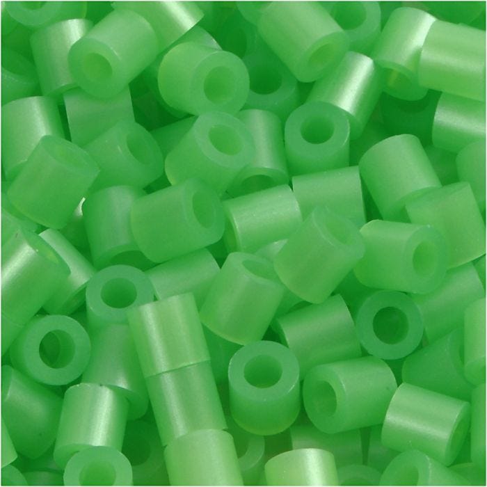 PhotoPearls, medidas 5x5 mm, medida agujero 2,5 mm, medium, verde perla (22), 6000 ud/ 1 paquete