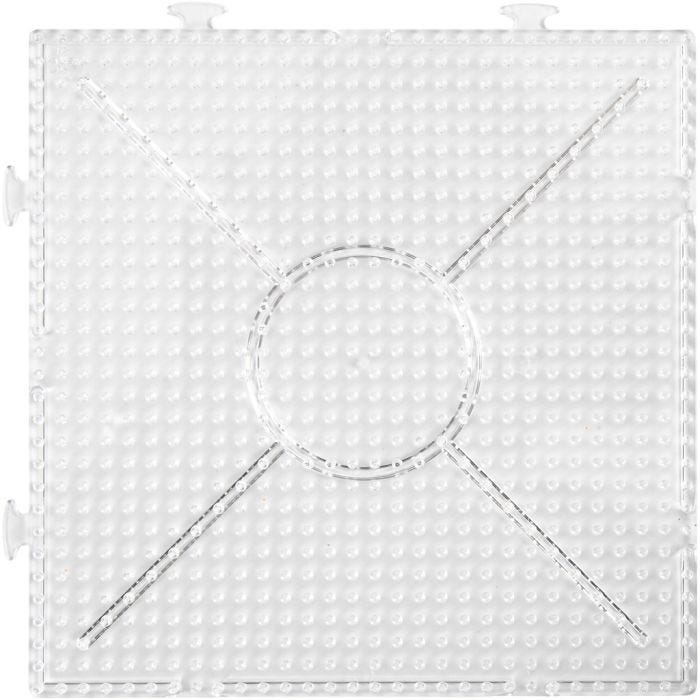 Photo Pearls Placa de Clavijas, cuadrado grande, medidas 15x15 cm, medium, transparente, 2 ud/ 1 paquete