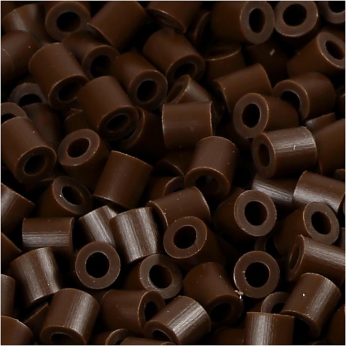 PhotoPearls, medidas 5x5 mm, medida agujero 2,5 mm, medium, marrón oscuro (2), 1100 ud/ 1 paquete