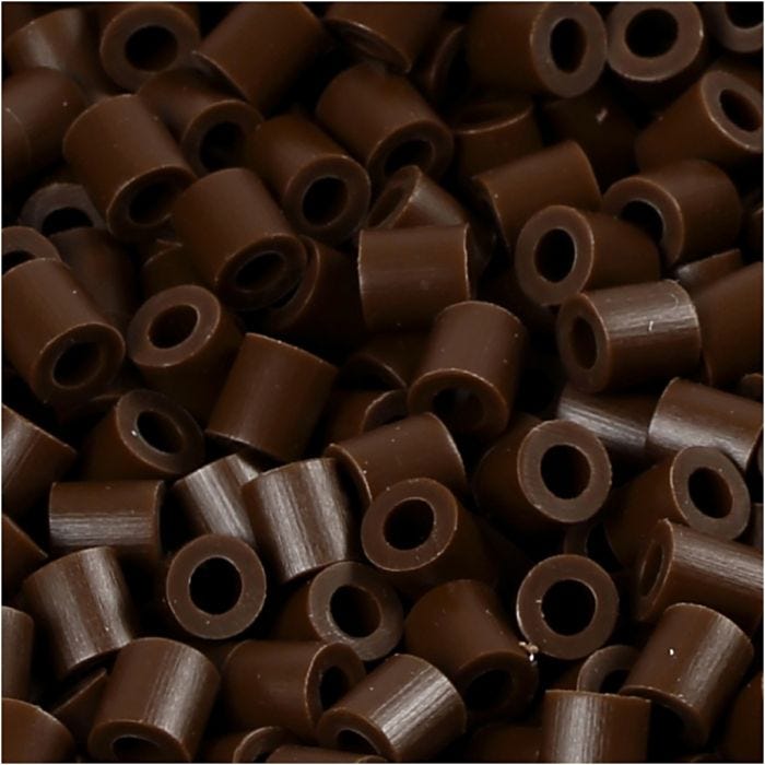 PhotoPearls, medidas 5x5 mm, medida agujero 2,5 mm, medium, marrón oscuro (2), 6000 ud/ 1 paquete