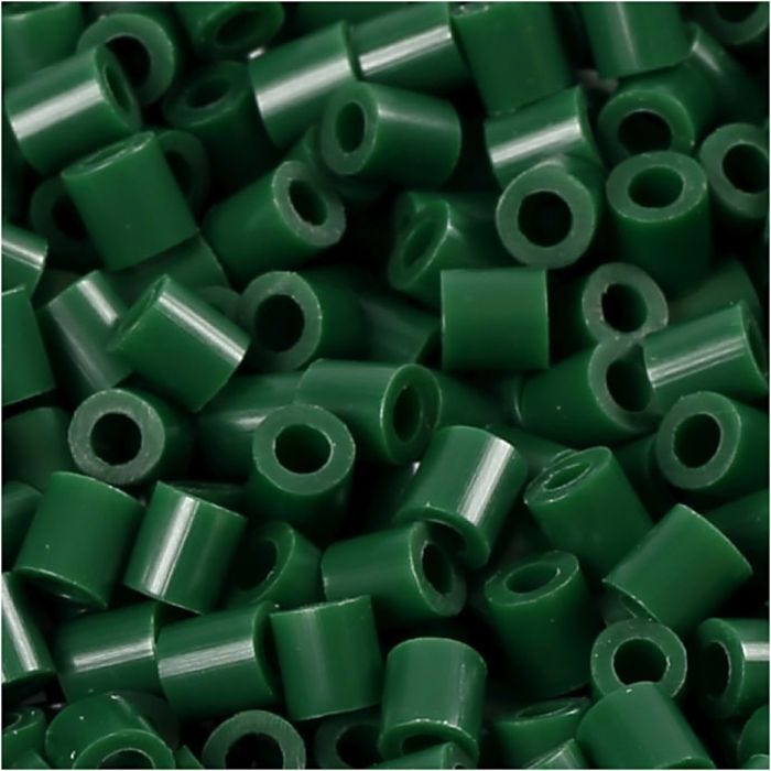 PhotoPearls, medidas 5x5 mm, medida agujero 2,5 mm, medium, verde oscuro (9), 6000 ud/ 1 paquete