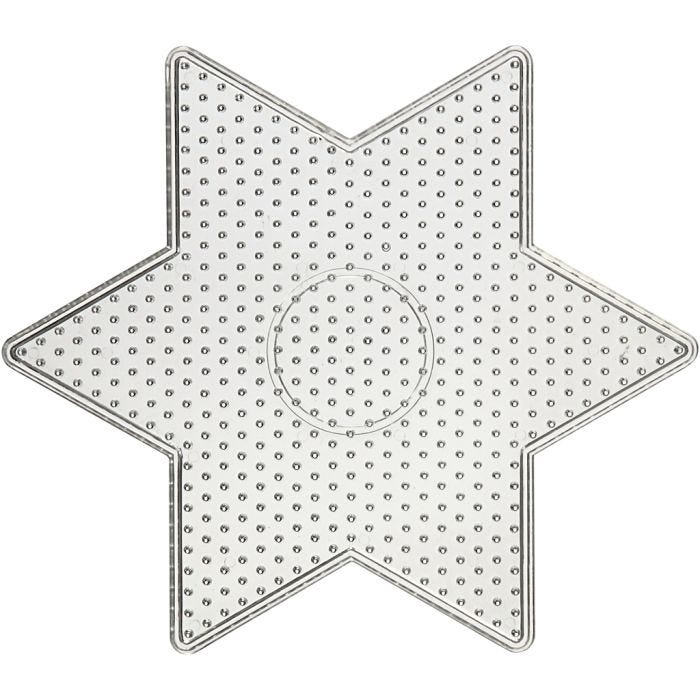 Placa de clavijas, 15x15 cm, medium, transparente, 1 ud