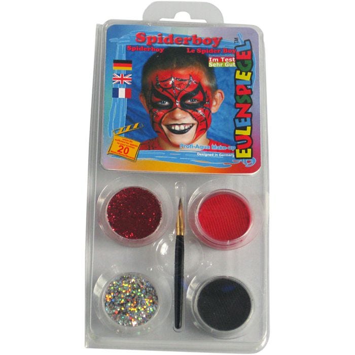Pintura facial al agua - Motif Set, Spiderman, surtido de colores, 1 set