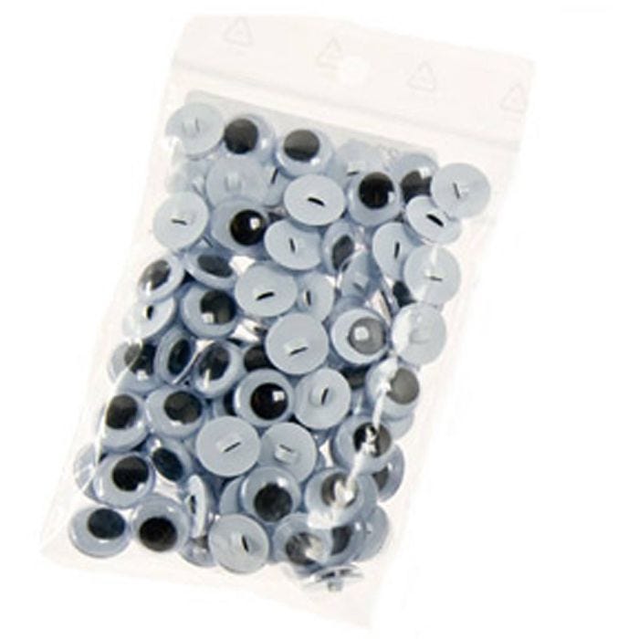 Ojos Móviles - Surtido, medidas 12 mm, 50 par, 100 ud/ 1 bolsa